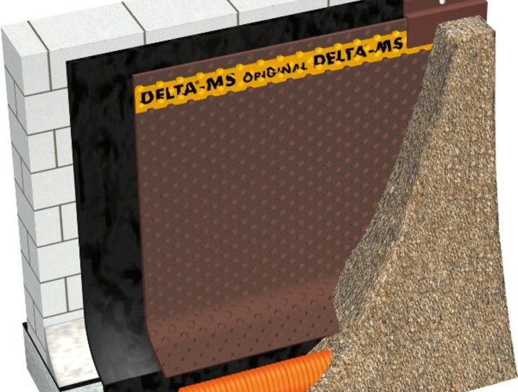 Мембрана профилированная для защиты гидроизоляции DELTA-MS